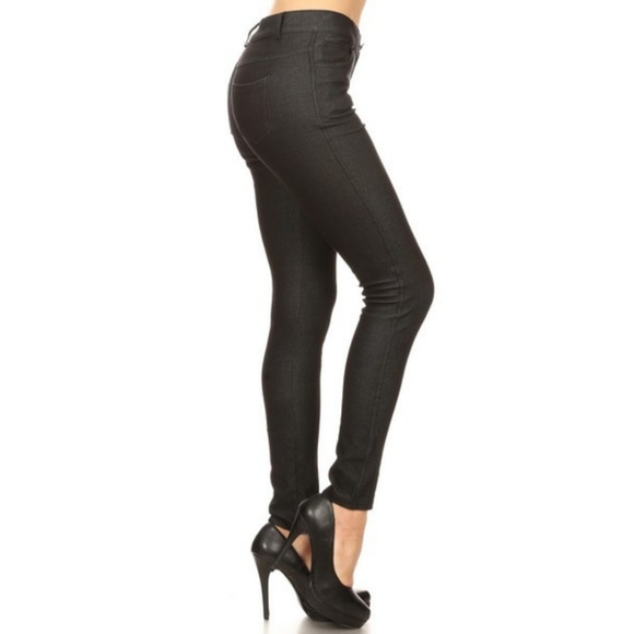 Pants - Women's 5-Pocket Skinny Jeggings Leggings Pants BK